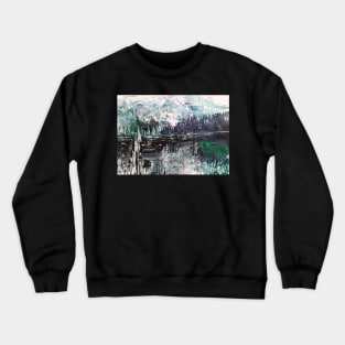 Semi abstract river scape 4 Crewneck Sweatshirt